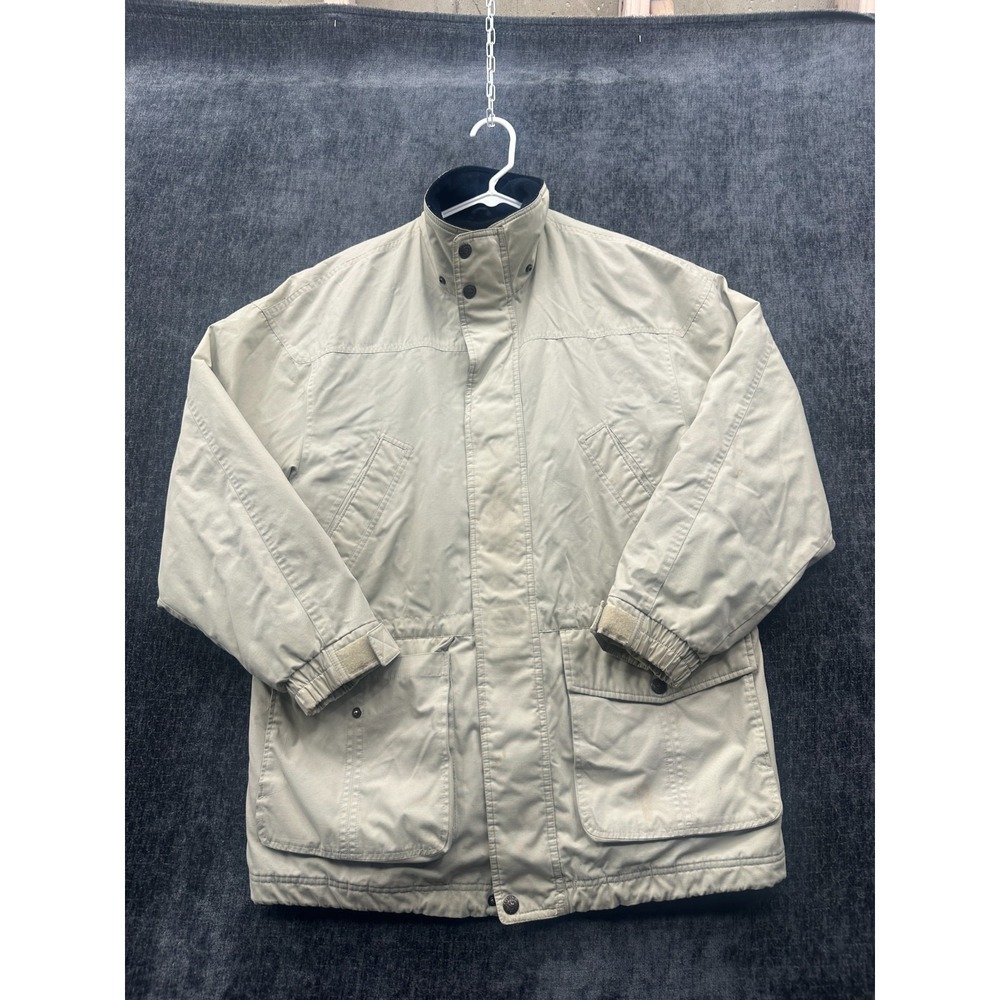 Vintage Pacific Trail Jacket Mens Medium Beige Fleece Lined Snap‎ Front Outdoor